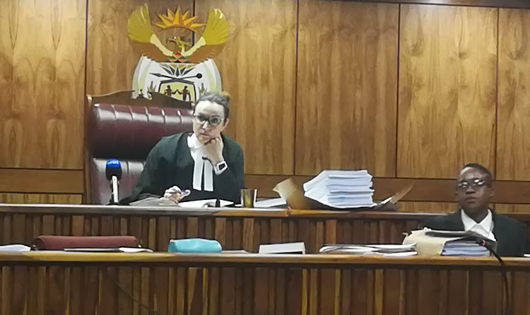 Judge Denise Fisher at the South Gauteng High Court on Tuesday August 7 2018. She has reserved judgement in #AmaZulu's urgent interdict to stop the #MTN8 which starts on Saturdcay August 11 2018.
