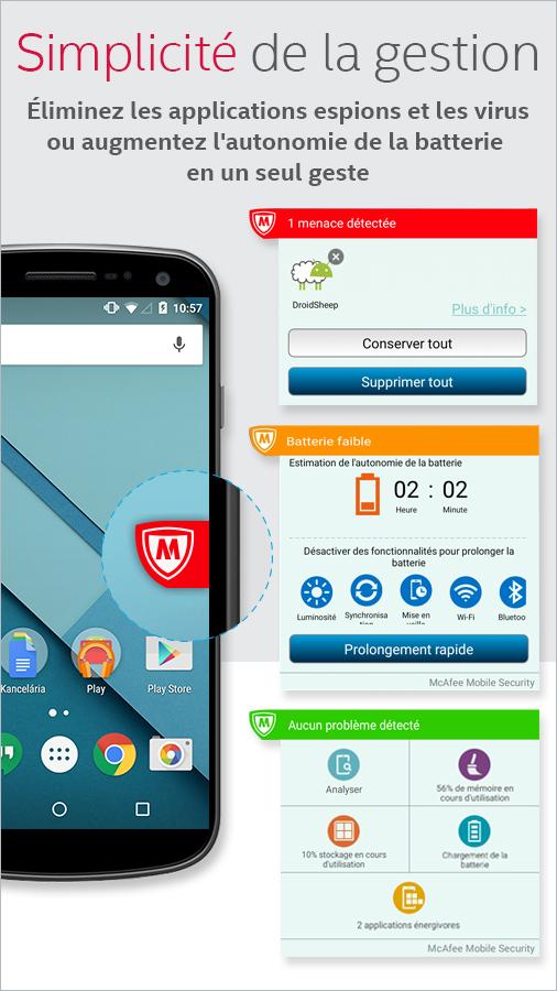 Android application McAfee Security: Antivirus VPN screenshort