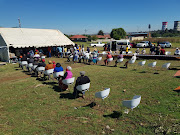 Voters queue at Motsoaledi informal settlement, near Power Park in Soweto.