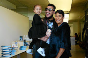 AKA with daughter Kairo and his mother Lynn Forbes came to support DJ Zinhle. 