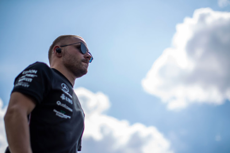Valtteri Bottas of Finland and Mercedes GP on the drivers 'parade before the F1 Grand Prix of Hungary at Hungaroring on August 4 2019.