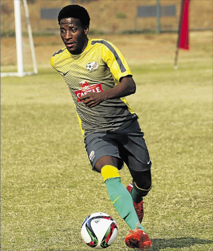 Gift Motupa during a Bafana training session in Durban Picture: GALLO IMAGES