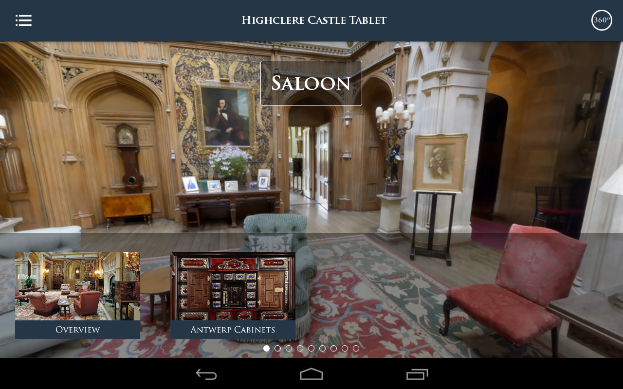 Android application Highclere Castle Tablet screenshort