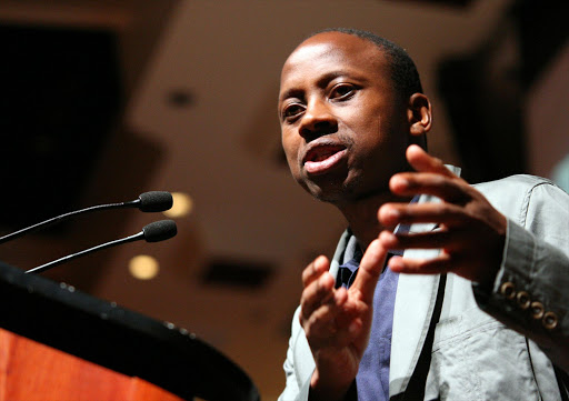 Pan-African Youth Union president Andile Lungisa at the ANCYL Dialogue on Economic Freedom in Our Lifetime workshop at UNISA in Pretoria, South Africa on June 21, 2012.