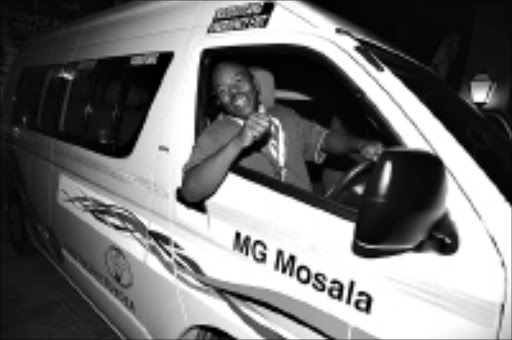 BIG ACHIEVEMENT: Godfrey Mosala, 30, of North West is the winner of the Taxi Driver of the Year Award. Pic. Elijar Mushiana. 21/10/2008. © Sowetan