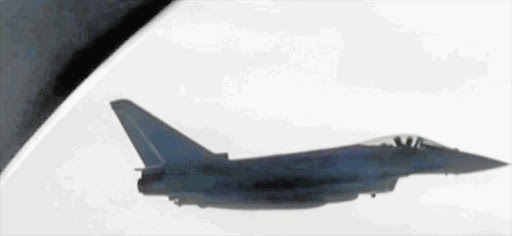 UPPING THE ANTE: A video has emerged showing Nato fighter jets buzzing an intruding Russian Tu-95 bomber