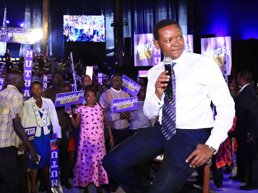 Machakos Governor Alfred Mutua during the Maendeleo Chap Chap movement convention at the Bomas of Kenya on Thursday