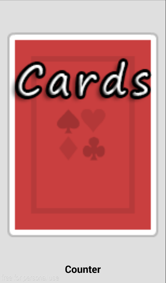 Android application Cards screenshort