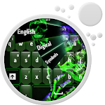 GO Keyboard Green Skull Apk