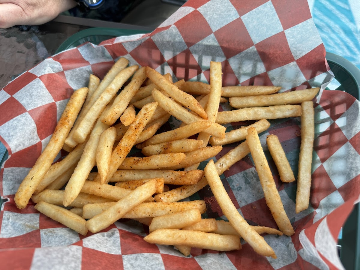 Fries from a dedicated fryer