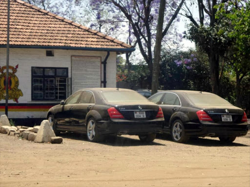 Two of the cars parked in front of Shauri Moyo police station yesterday/ENOS TECHE
