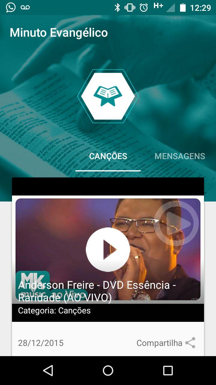 Android application Minuto Evangélico screenshort