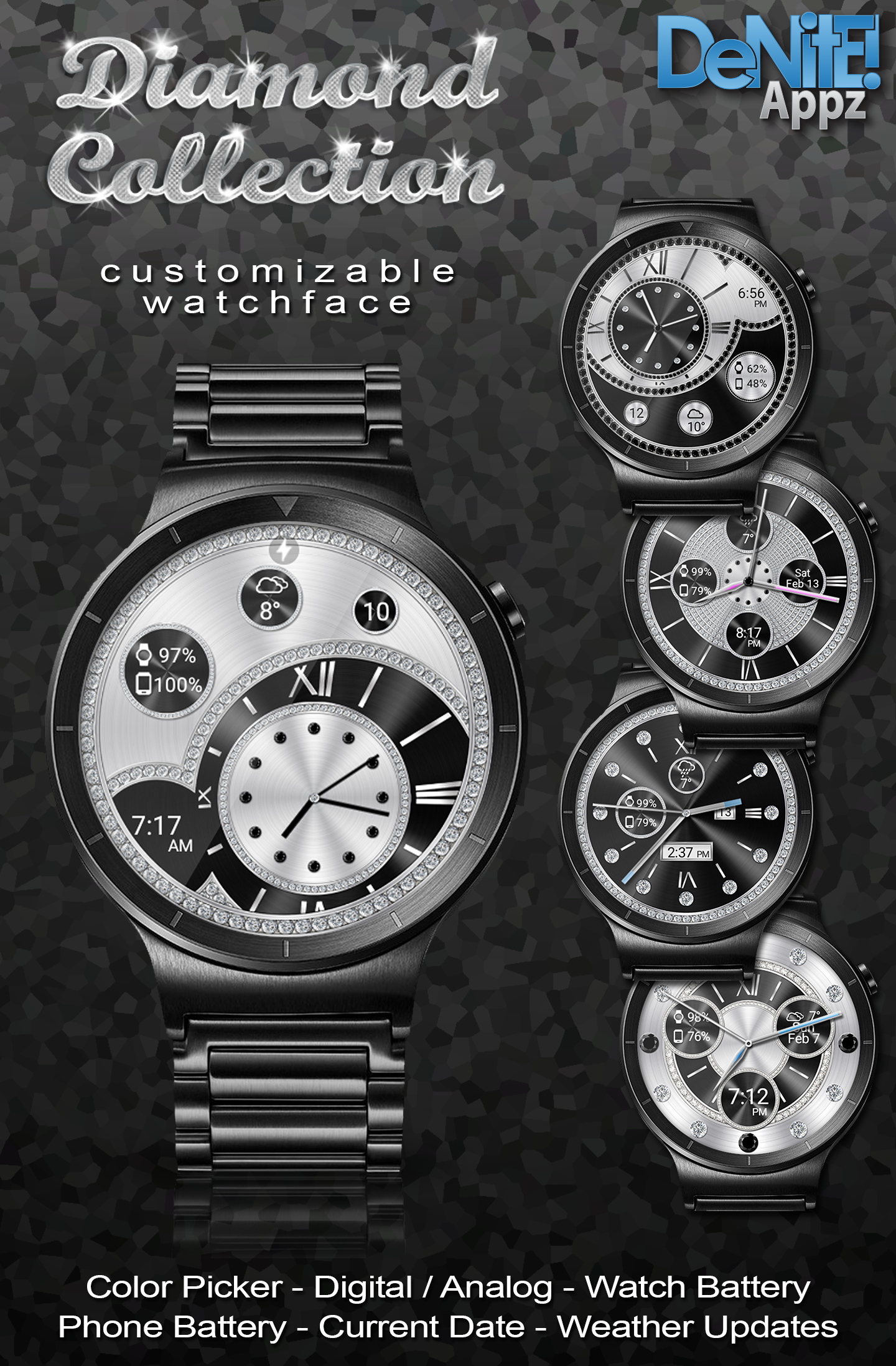 Android application Diamond Collection Watch Faces screenshort