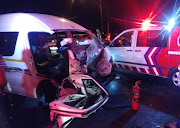 A taxi driver had to be extricated from this vehicle by paramedics after an accident in Dobsonville on November 11 2018.