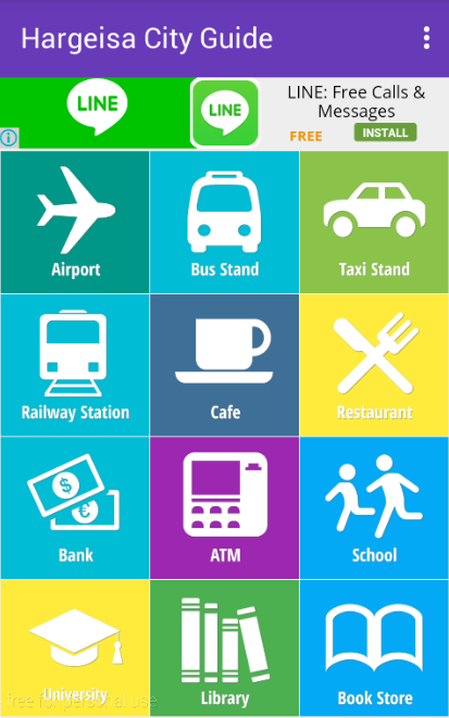 Android application Hargeisa City Guide screenshort