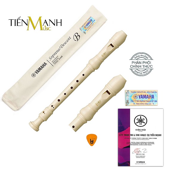 Sáo Recorder Soprano Yamaha YRS-24B Tone C (Đô) - Kèm Móng Gảy DreamMaker