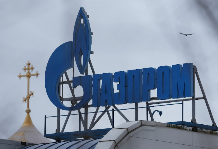 A Gazprom sign on the roof of building in Saint Petersburg, Russia, February 5 2024. Picture: REUTERS/ANTON VANGANOV