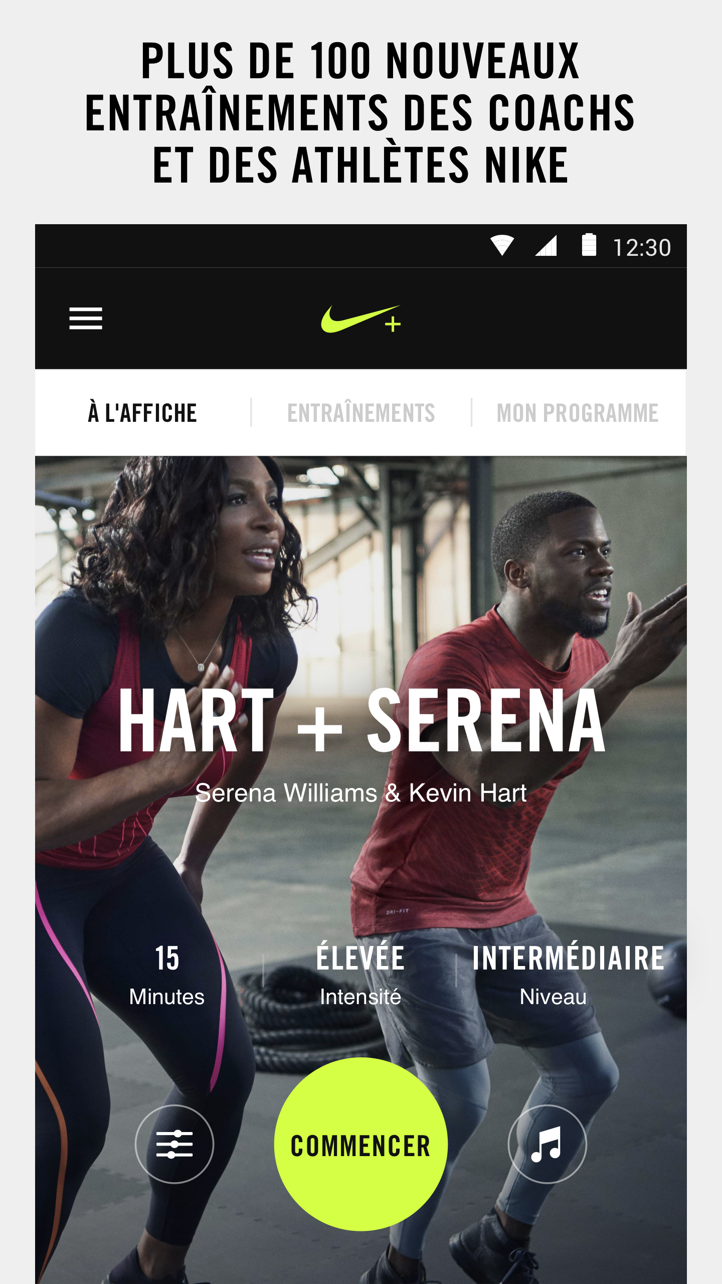 Android application Nike Training Club: Fitness screenshort