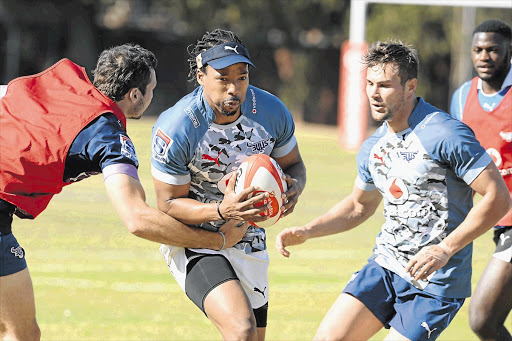 BLUE BLOOD: Akona Ndungane of the Bulls during a training session at Loftus Versfeld in Pretoria. Ndungane is one of six players who will lead the Bulls, who last won the Currie Cup title in 2009