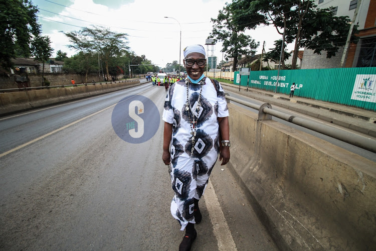 RT. Lady Justice Roselyn Naliaka joins hundreds of other Catholic faithful in the Way of Cross procession on March 29,2024