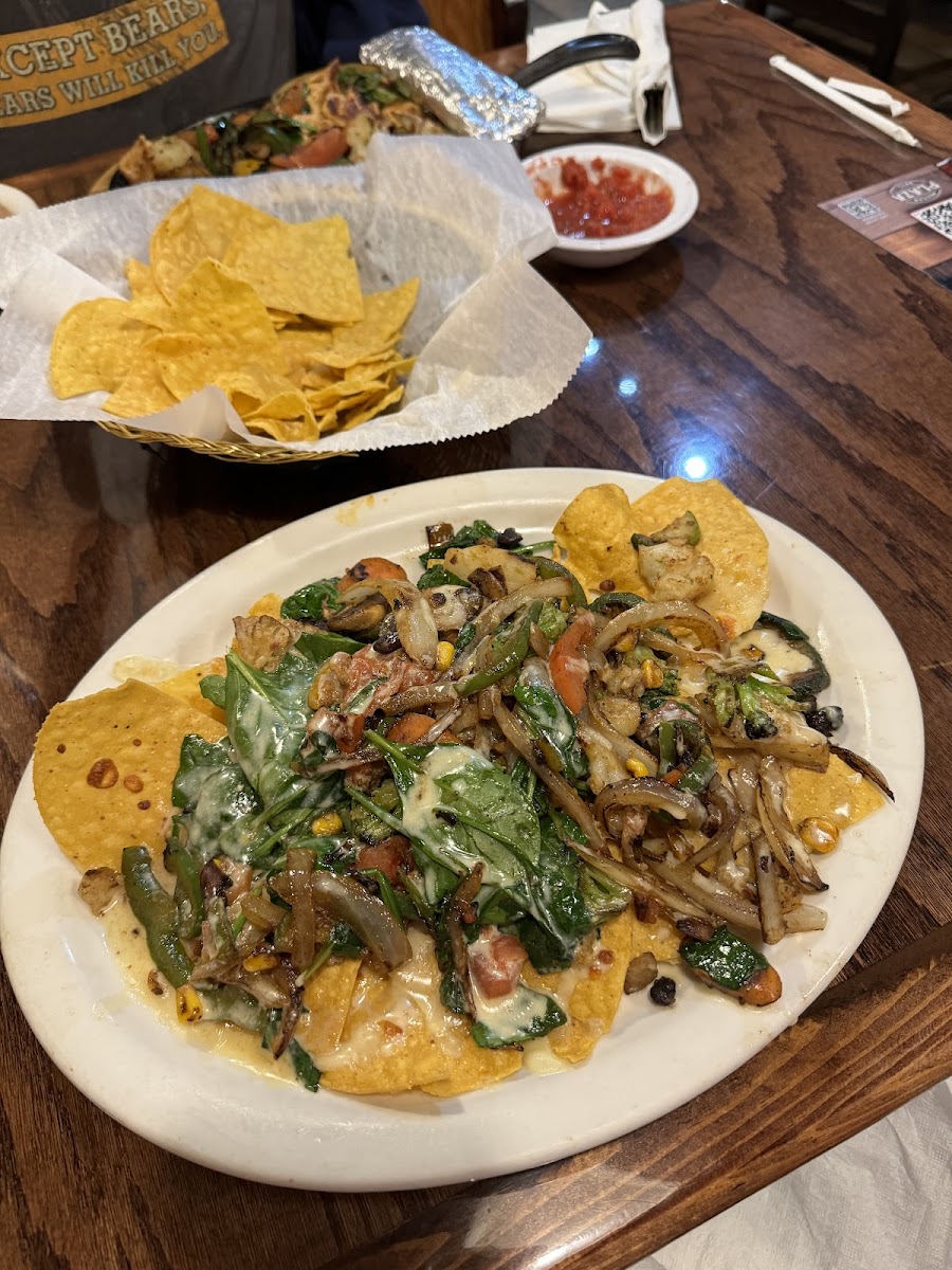 Vegetarian nachos without "wheat meat"