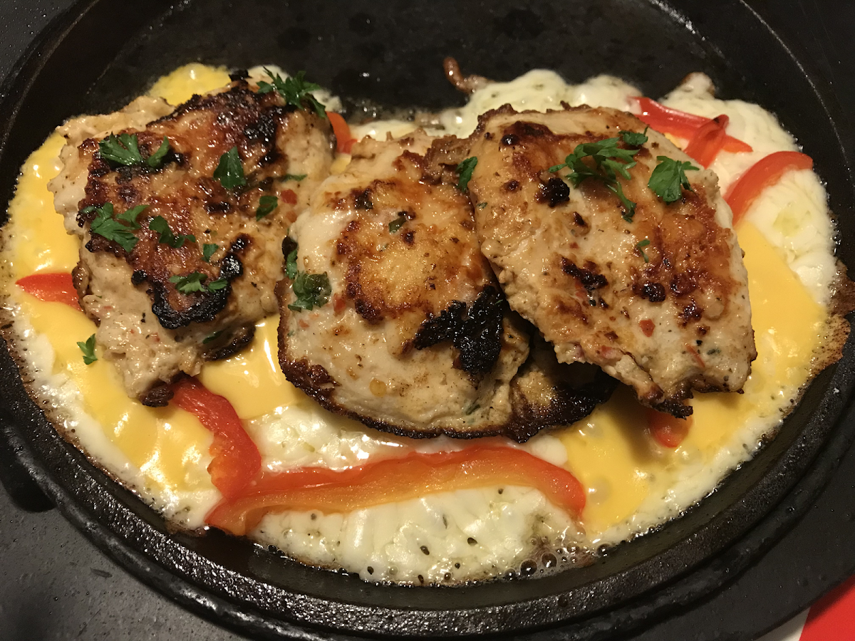 Sizzling chicken and cheese