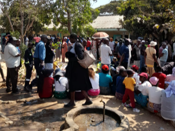 Voters waiting to cast their votes since 7am were growing increasingly frustrated as some voting stations in Zimbabwe were yet to have their first votes cast in the afternoon.