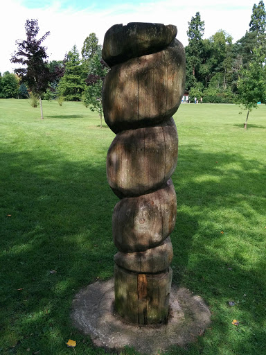 Wooden Sculpture In The Park
