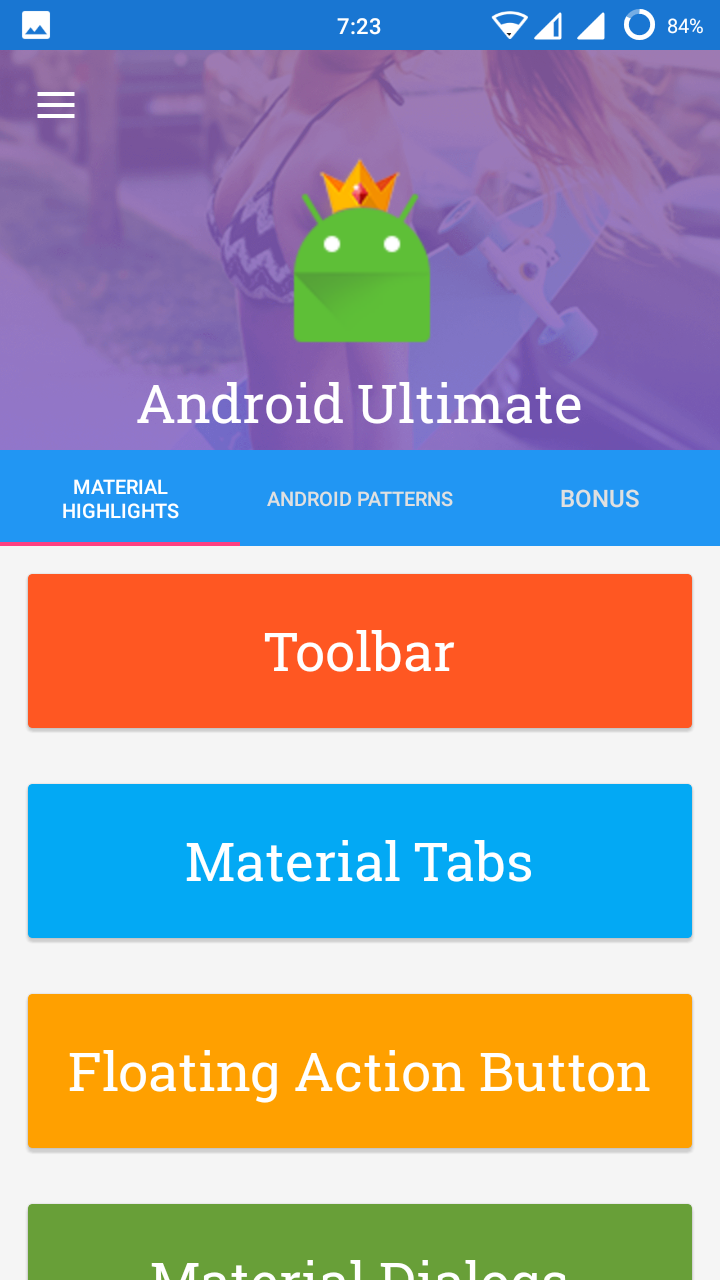 Android application Ultimate Template for Android screenshort