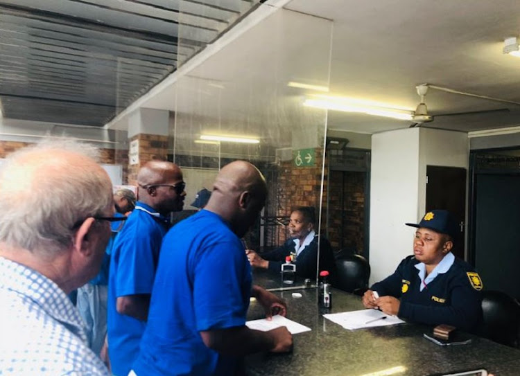 Democratic Alliance Gauteng premier candidate Solly Msimanga at the Alexandra police station.