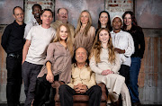 The cast of 'The Promise - on Stage' with author Damon Galgut and director Sylvaine Strike. 