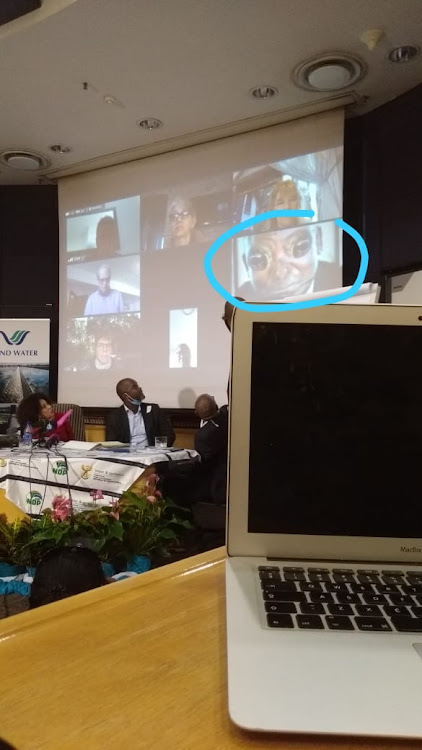 A water and sanitation department virtual meeting was halted on Wednesday after a 'suspicious' user appeared on the screen.