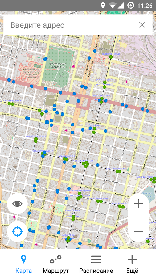 Общественный транспорт — приложение на Android