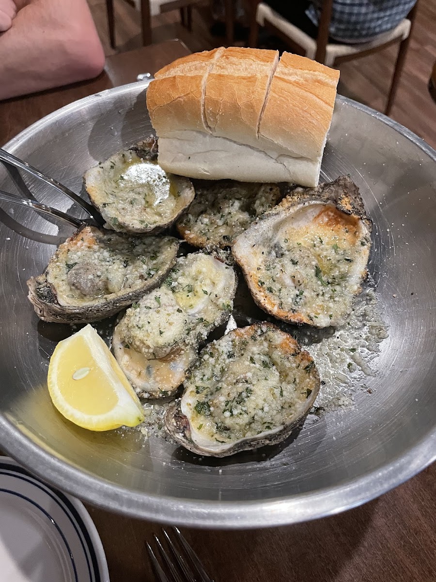 Grilled oysters