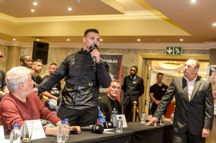 Boxer Kevin Lerena during the Emperors Palace, Supersport and GOLDEN Gloves announcement of the Supersport/Emperors Palace Three Tournament Festival of Boxing at Lucretia Room, Emperors Palace at June 11, 2018 in Johannesburg, South Africa.