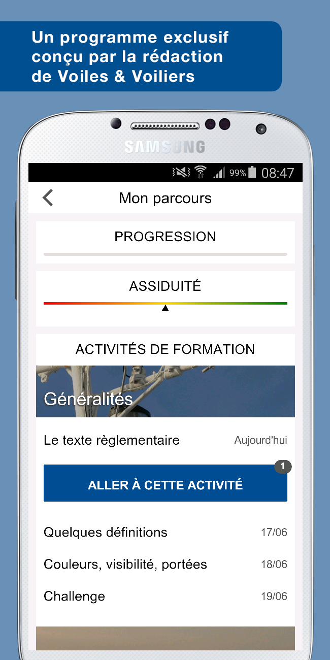 Android application Feux &amp; marques des navires screenshort