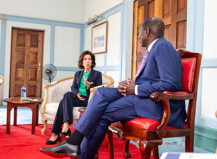 US Commerce Secretary Gina Raimondo with President William Ruto/ STATE HOUSE