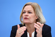 German Interior Minister Nancy Faeser attends a press conference on crime in the country for 2023 in Berlin, Germany, April 9, 2024.