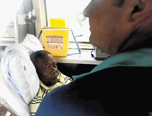 Former police boss Jackie Selebi in a hospital bed. File photo.