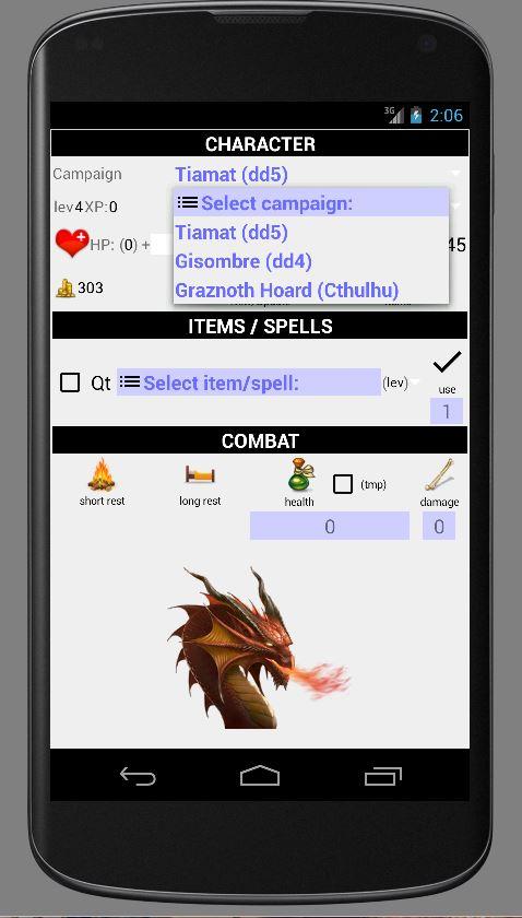 Android application RPG Track Adventures screenshort