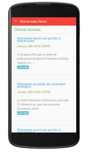 Android application Sherbrooke News screenshort