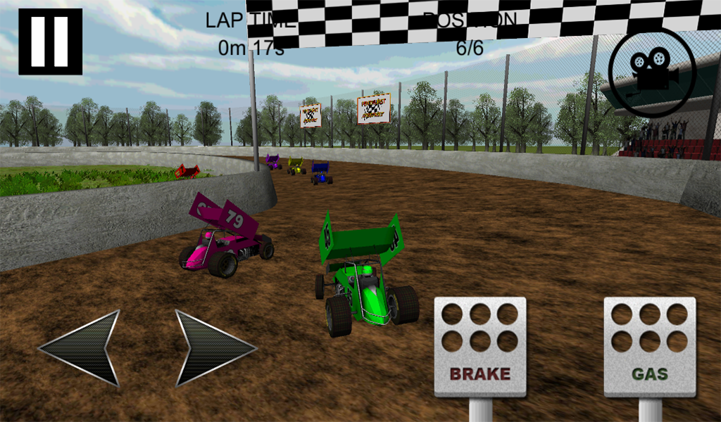 Android application Sprint Car Dirt Track Game screenshort