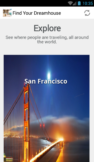 Android application Find Your Dreamhouse screenshort