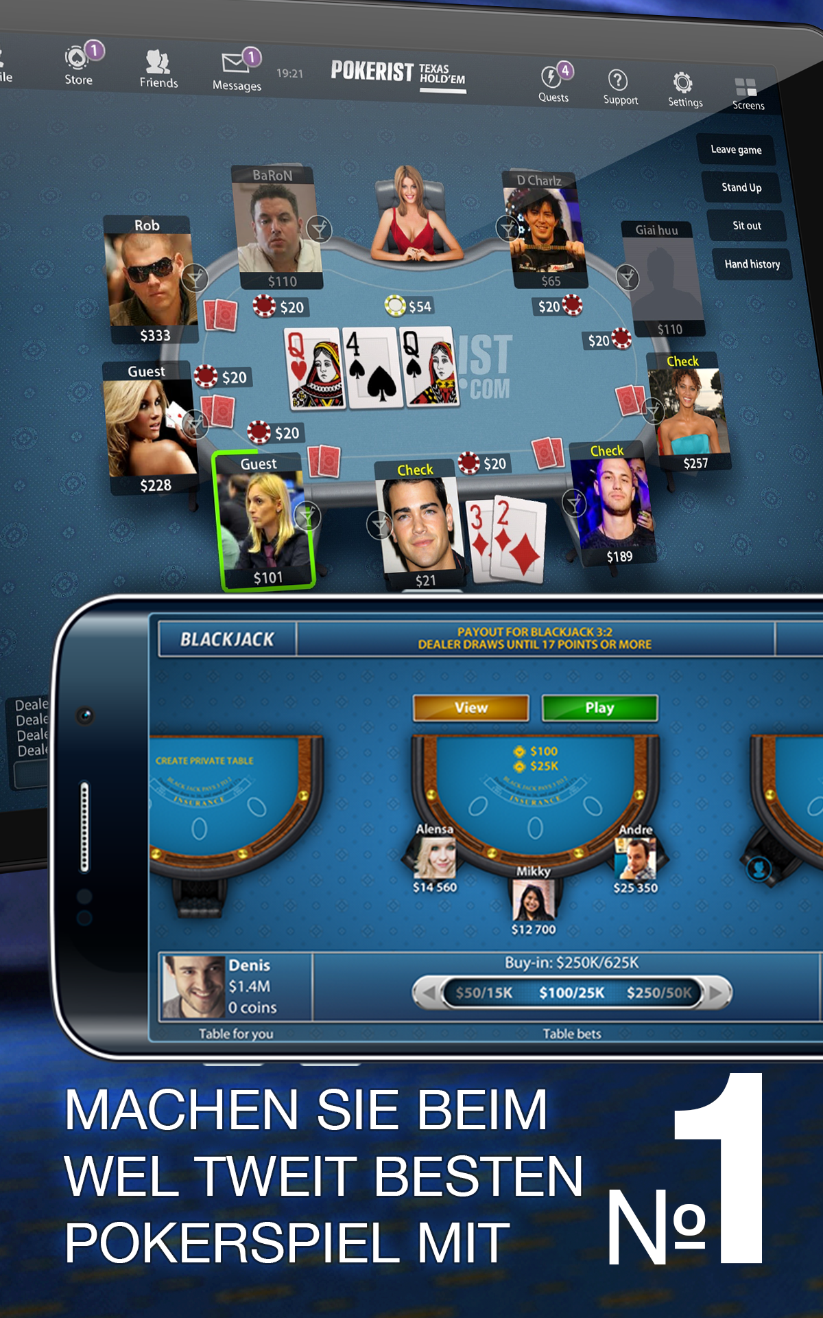 Android application Texas Hold'em Poker: Pokerist screenshort