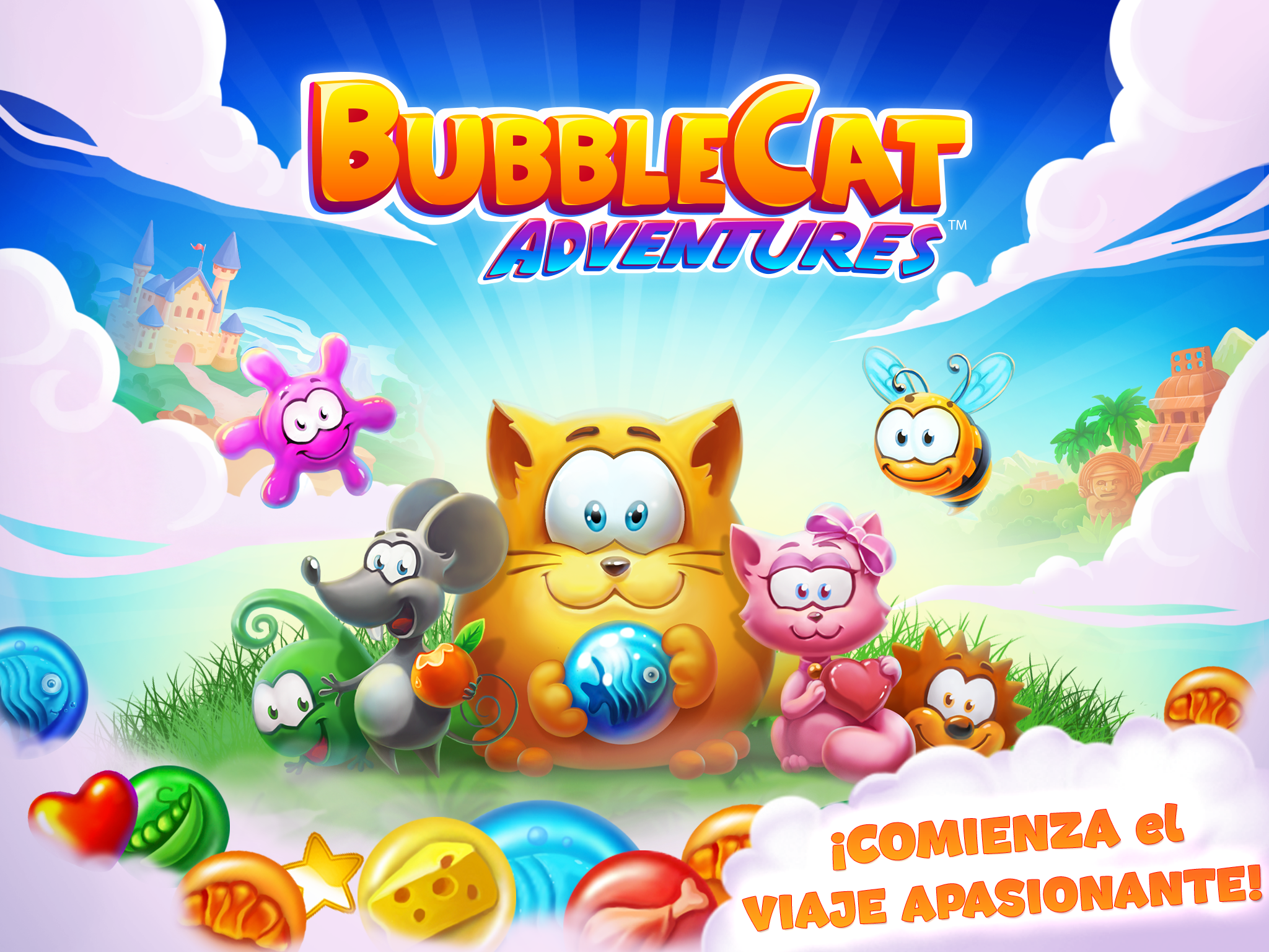 Android application Bubble Cat Adventures screenshort