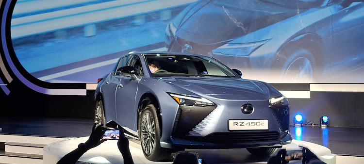 The striking Lexus RZ 450e is an all-wheel drive electric car. Picture: DENIS DROPPA
