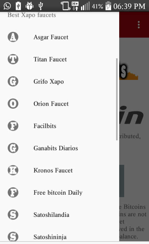 Android application Bitcoin Faucet World screenshort