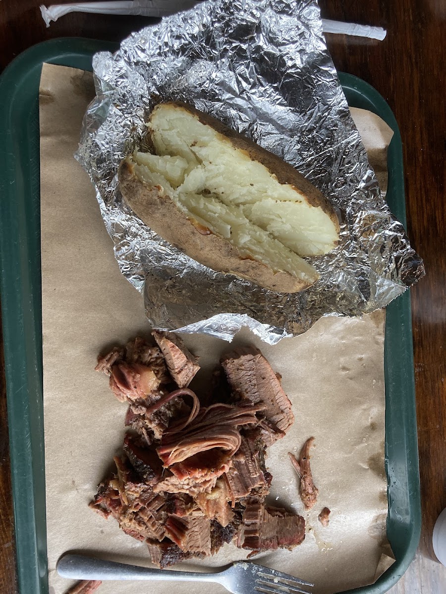 Brisket with baked potato