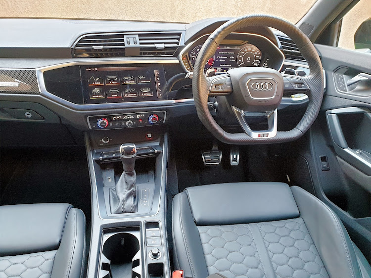 Sporty trimmings add to Audi’s usual high-class interior. Picture: DENIS DROPPA