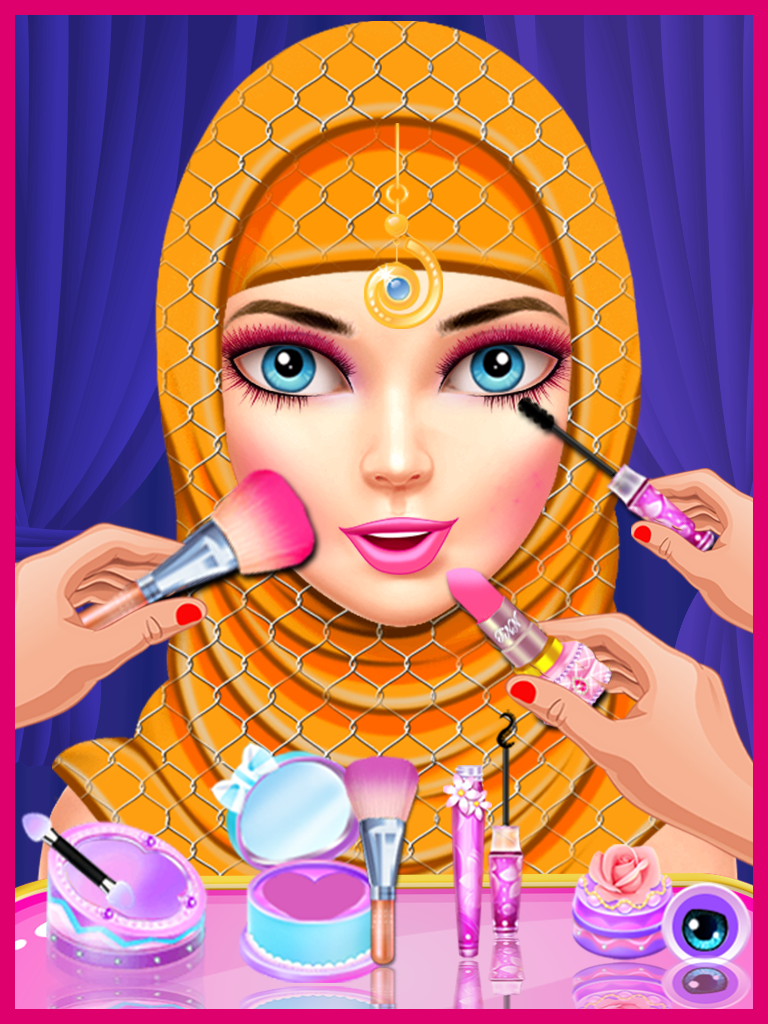 Android application Hijab Fashion Doll Makeover screenshort
